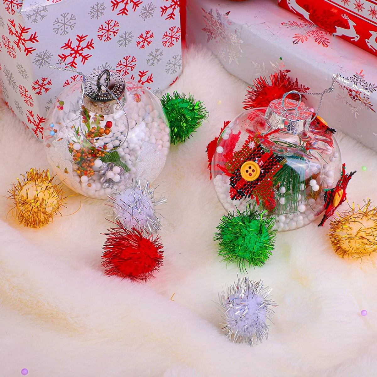 8.5CM Plastic Transparent Hanging Balls-GOON- Home Decoration, Christmas Decoration, Halloween Decor, Harvest Decor, Easter Decor, Thanksgiving Day Decor, Party Decor