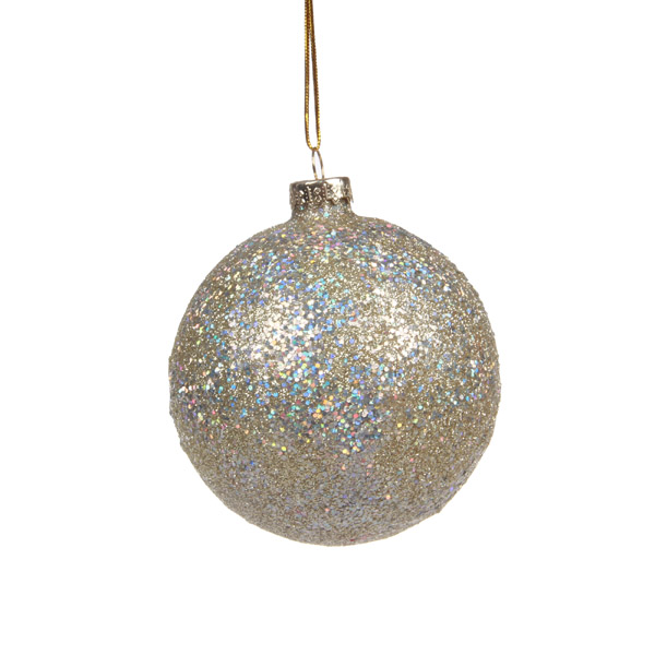 8CM Goldden Glitter Hand Blown Glass Ball-GOON- Home Decoration, Christmas Decoration, Halloween Decor, Harvest Decor, Easter Decor, Thanksgiving Day Decor, Party Decor