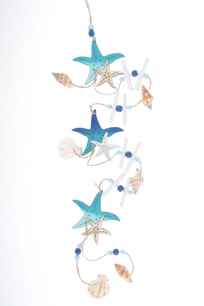 8*100Cm Blue Wooden Sailing Fish Star Hanging-GOON- Home Decoration, Christmas Decoration, Halloween Decor, Harvest Decor, Easter Decor, Thanksgiving Day Decor, Party Decor