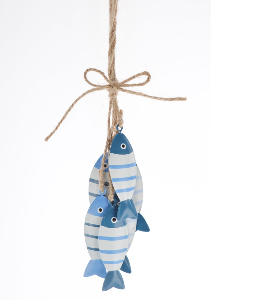 7.5*7.5Cm Blue/Natural Metal Sea Ocean Anchor Seashell Starfish Figure Hanging Ornament-GOON- Home Decoration, Christmas Decoration, Halloween Decor, Harvest Decor, Easter Decor, Thanksgiving Day Decor, Party Decor