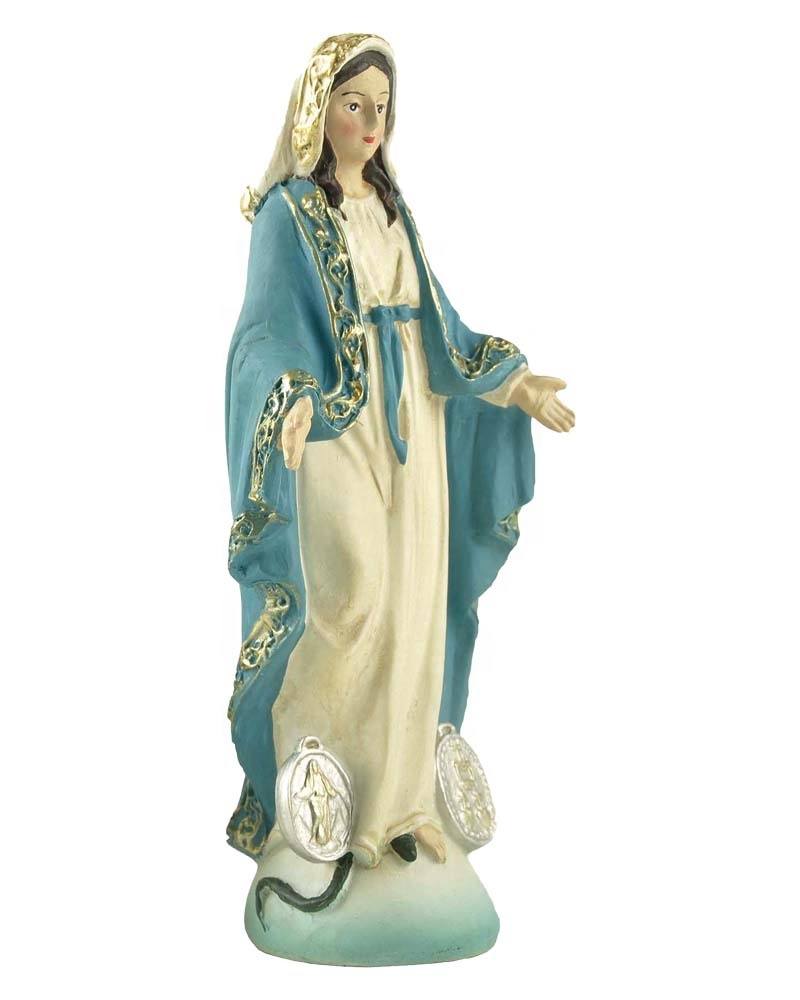 12CM Our Lady Of Miraculous Medal Our Lady Of Grace Polyresin Decoration-GOON- Home Decoration, Christmas Decoration, Halloween Decor, Harvest Decor, Easter Decor, Thanksgiving Day Decor, Party Decor