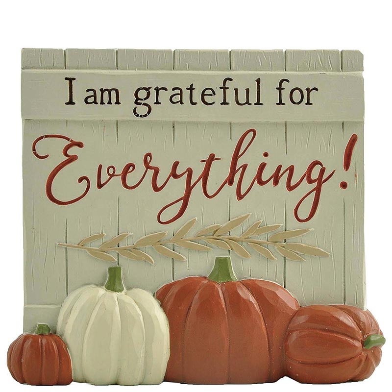 8.5CM ‘This Is Why I’m Thanksful’ Plaque With Pumpkins Polyresin Decoration-GOON- Home Decoration, Christmas Decoration, Halloween Decor, Harvest Decor, Easter Decor, Thanksgiving Day Decor, Party Decor