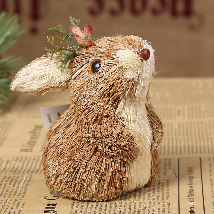 Wholesale Straw bunny ornament production-GOON- Home Decoration, Christmas Decoration, Halloween Decor, Harvest Decor, Easter Decor, Thanksgiving Day Decor, Party Decor
