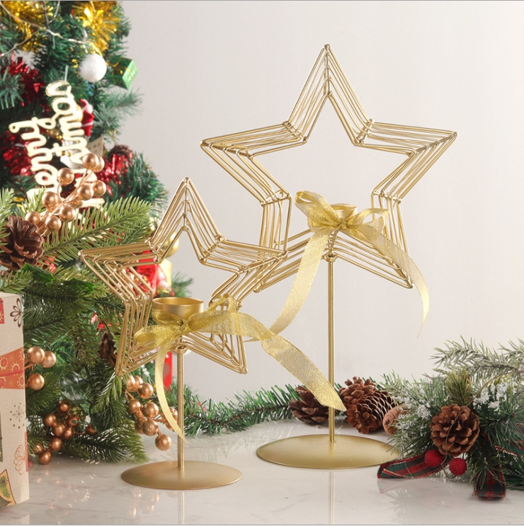 Wholesale Factory Made Gold Metal Star Shape Tealight Candle Holder For Home Decor-GOON- Home Decoration, Christmas Decoration, Halloween Decor, Harvest Decor, Easter Decor, Thanksgiving Day Decor, Party Decor