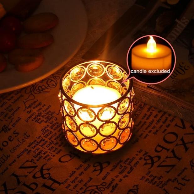 Gold Bowl Votive Candle Holders Decorative Candle Lantern For Home Office Wedding Coffee Table Centerpiece Decor-GOON- Home Decoration, Christmas Decoration, Halloween Decor, Harvest Decor, Easter Decor, Thanksgiving Day Decor, Party Decor