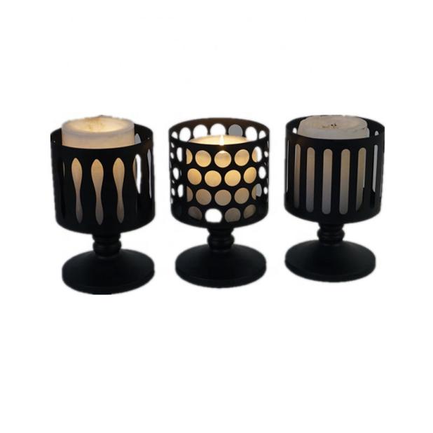 Metal Black Candle Holder Jars Candle Stand Metal Lamp Shades Wedding Candle Holder-GOON- Home Decoration, Christmas Decoration, Halloween Decor, Harvest Decor, Easter Decor, Thanksgiving Day Decor, Party Decor